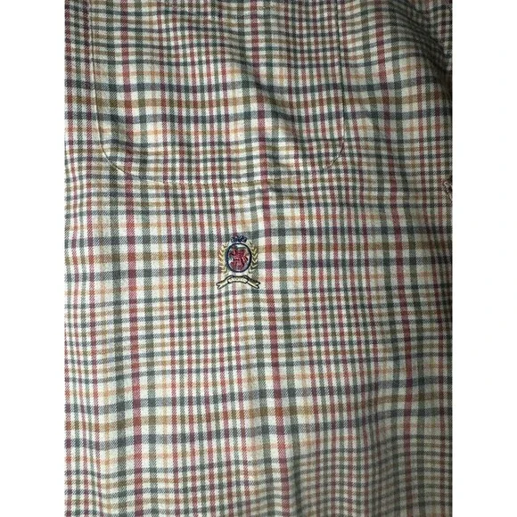 New Vintage Tommy Hilfiger Flannel Button Down Shirt Mens M Plaid 90s Y2K